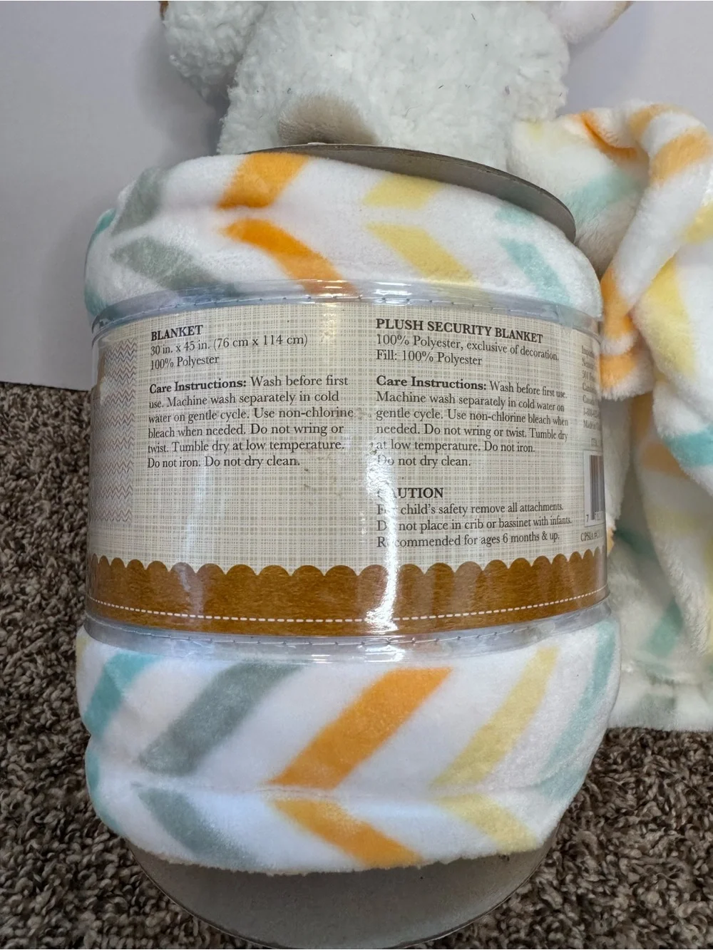 Miracle Sweet Snuggles Lamb Plush and Reversible Blanket - Baby Blanket